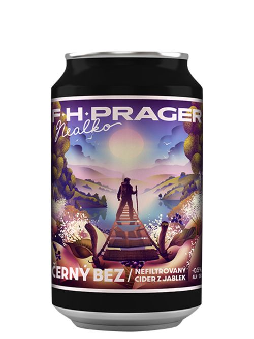 F. H. Prager Cider Černý Bez nealko 0,33l