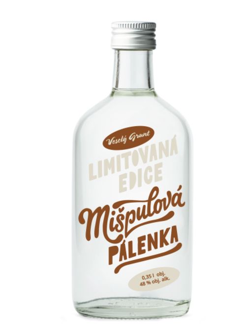 Veselý grunt Mišpulová pálenka 48% 0,35l