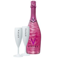 AVIVA Rose + 2 skleničky