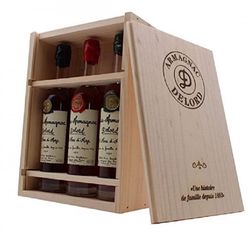 Armagnac Delord 3×0,2l 40% Dřevěný box