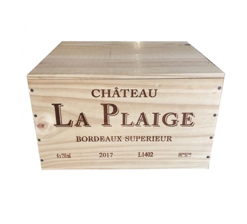 Château La Plaige Bordeaux Superieur Rouge 6×0,75l Dřevěný box