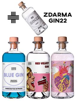 Garage 22 Pride, Red Velvet, Blue Gin + Gin22 Zdarma