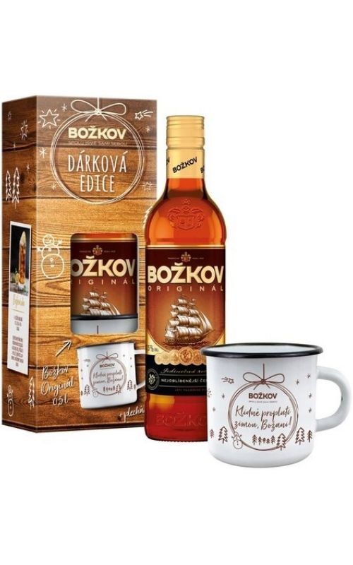 Božkov Originál 0,5l 37,5% GB + 1x plecháček