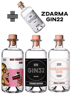 Garage 22 Habanero, Red Velvet, Gin52 + Gin22 Zdarma