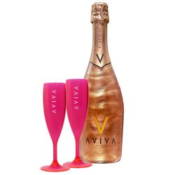 AVIVA Pink Gold + 2 skleničky