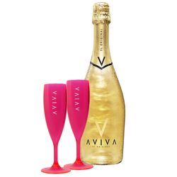 AVIVA Gold + 2 skleničky