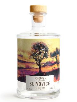 Lihovar Ponešice Ponešická Slivovice 50% 0,5l